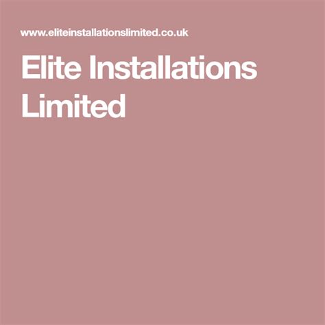 elite installations limited